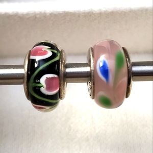 GQ 925 STERLING GLASS BEAD CHARMS